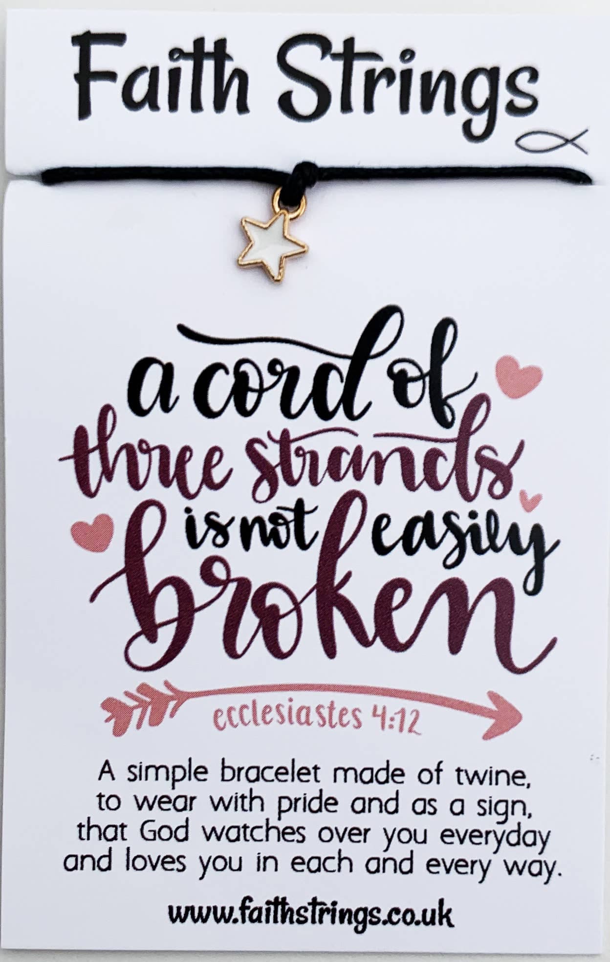 A Chord of Three Strands Wedding Favor Favour Christian
