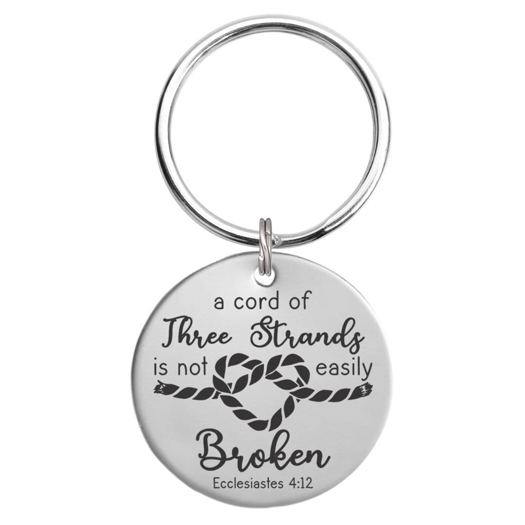 Cord of Three Strands Verse Keychain, Wedding Favors