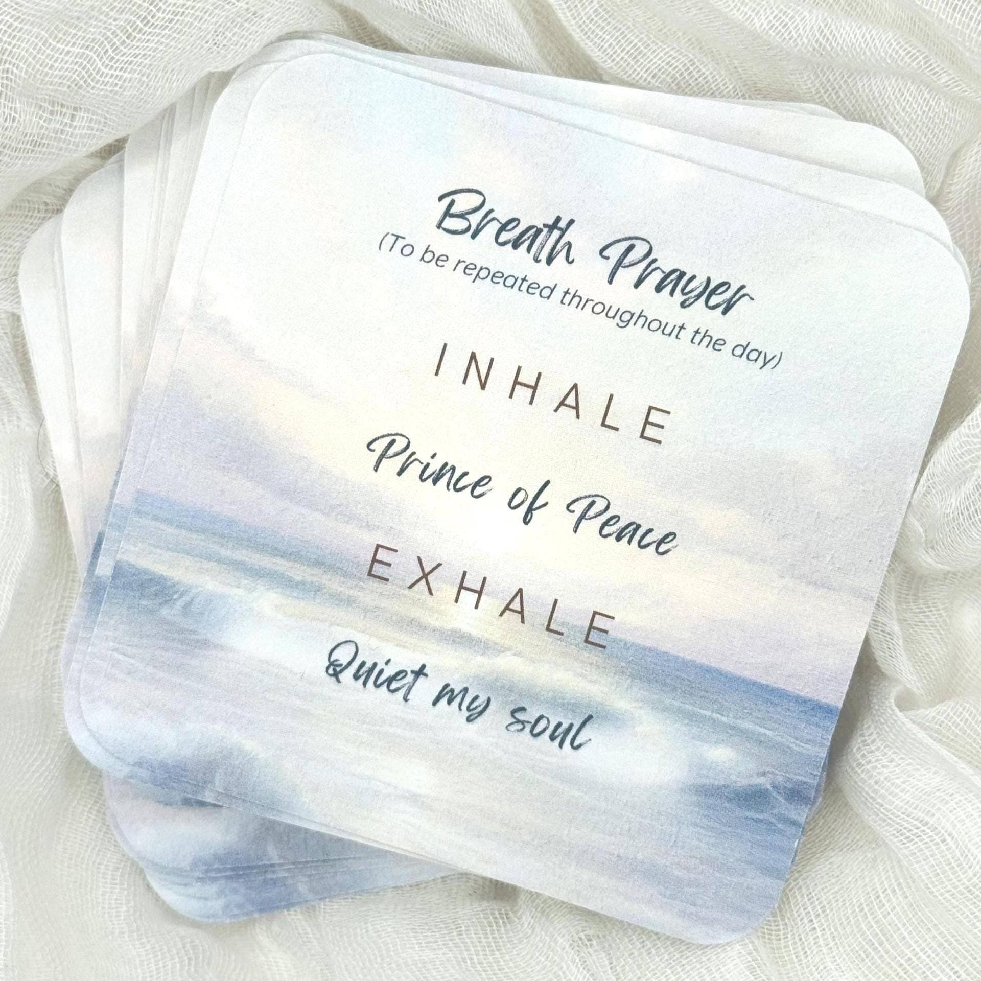 Christian Breath Prayer & Scripture Cards for Grief Healing